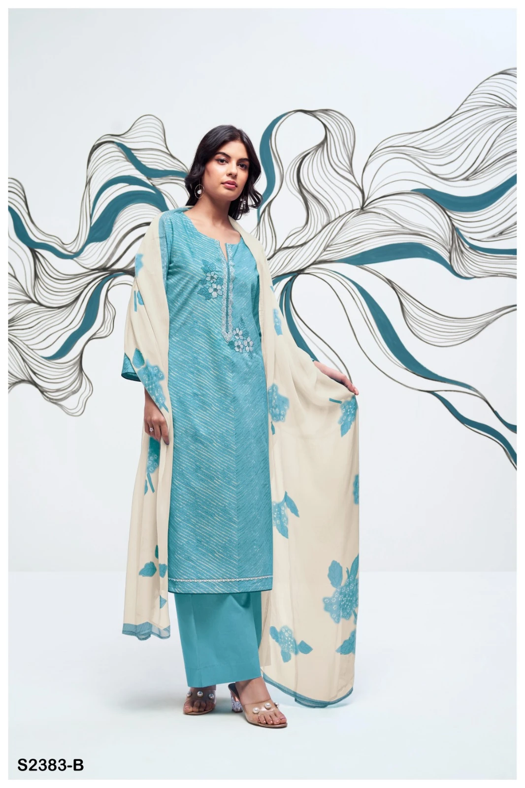 Ganga Maleah 2383 Premium Cotton Printed Wholesale Fancy Salwar Suit Catalog — Wholesale Salwar Suits, Ganga wholesale from Surat - Gallery Image 2